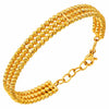 3-reihiger Dorika Armreif aus 14 Karat Gelbgold