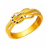 Ajda Goldring mit Liebesknoten-Design aus 14 Karat Gelbgold