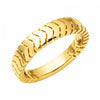 Goldring mit Fischgräten-Design aus 14 Karat Gelbgold