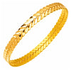 Armreif mit Ähren-Design aus 14 Karat Gelbgold