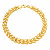 14 Karat Goldarmband glänzend mit Ährenmotiv | 19 cm
