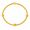14 Karat Goldarmband mit Kugel- und Drehdesign | 19 cm