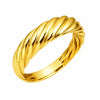 Burgulu Ring aus 14 Karat Gelbgold | Gedrehter Ring