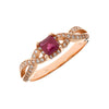 DIAMANTRING MIT RUBIN - Roségold Ring - B325P