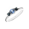 RING MIT SAPHIREN - Weissgold Ring - B151P - Sapph