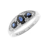 DIAMANTRING MIT SAPHIREN - Weissgold Ring - B283P