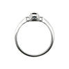 DIAMANTRING MIT BLAUEM SAPHIR - Weissgold Ring - B191P SA