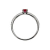 DIAMANTRING MIT RUBIN - Weissgold Ring - B3562P Ru