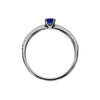 DIAMANTRING MIT BLAUEM SAPHIR - Weissgold Ring - B3562P SA