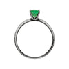 DIAMANTRING MIT SMARAGD - Weissgold Ring - B393P EM