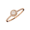 VERLOBUNGSRINGE MIT SYNTHETISCHEM MOISSANIT - Roségold Ring - B366P SM