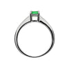 DIAMANTRING MIT SMARAGD - Weissgold Ring - B210P