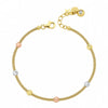 Dreifarbiges Dorika Damen Armband aus 14 Karat Gold