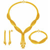 Geflochtenes Schmuckset aus 22 Karat Gelbgold