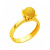Goldring im Solitär-Stil mit Kugel aus 22 Karat Gelbgold