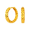 Grosse Creolen mit Ähren-Design aus 22 Karat Gold
