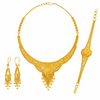 Hint Inspirierten Design Schmuckset aus 14 Karat Gelbgold