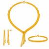 Italienisches Flecht-Schmuckset aus 14 Karat Gelbgold