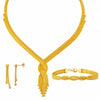 Italienisches Ketten-Schmuckset aus 14 Karat Gelbgold