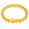 Italienisches Panzerarmband aus 22 Karat Gelbgold | 19 cm