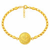 Damenarmband mit Goldplättchen und Reşat-Münze aus 14 &amp; 22 Karat Gold