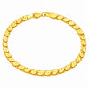 Damenarmband mit Goldplättchen aus 14 Karat Gelbgold | 19 cm