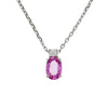HALSKETTE AUS DIAMANTEN UND SAPHIREN - Weissgold Halskette - B400A PFS