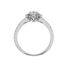 RING MIT SYNTHETISCHEM MOISSANIT - Weissgold Ring - B3682P SM