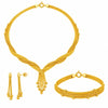 Strickmuster Schmuckset aus 22 Karat Gelbgold