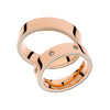 Eheringe/Trauringe - Roségold mit Rhodium Trauringe - A1043