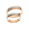 Eheringe/Trauringe - Rosé und Weissgold Trauringe - F549(F&M)