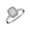 VERLOBUNGSRING MIT SYNTHETISCHEM MOISSANIT - Weissgold Ring - B420P SM