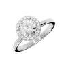 VERLOBUNGSRING MIT SYNTHETISCHEM MOISSANIT - Weissgold Ring - B433P SM