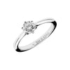 RING MIT SYNTHETISCHEM MOISSANIT - Weissgold Ring - B435P SM