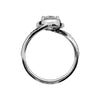 VERLOBUNGSRINGE MIT SYNTHETISCHEM MOISSANIT - Weissgold Ring - B452P SM