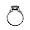 VERLOBUNGSRINGE MIT SYNTHETISCHEM MOISSANIT - Weissgold Ring - B453P SM